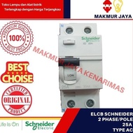 Promo ELCB/RCCB schneider 2 phase 2 pole 30MA 25A type AC/elcb schneider 25A Discount