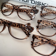 Cute Y2K Leopard Retro Glasses Frame