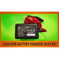 [READY STOCK] 12V BATTERY CHARGER 13.8V 1A FOR  SEAL LEAD-ACID RECHARGEABLE BATTERY 12V 7AH