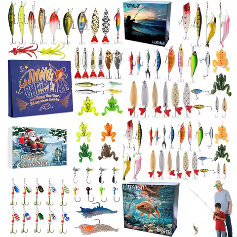 2024 Advent Calendar Fishing Christmas Countdown,Fishing Advent Calendar Christmas,24 Days Fishing S