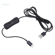 【3C】 USB to Type C 7ft Charging Extension Cable with Switches PVC Power Cable Power Connector Cable 
