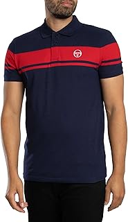 Men's Young Line Polo Shirt, Maritime Blue/Adrenaline Rush