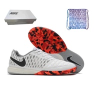 soccer shoes, men's comfortable and durable football shoes gray red IC, size 39-45EUR