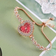 EN LIGNE - Jam Tangan Wanita Model Gelang Serut LOVE EL6088GL