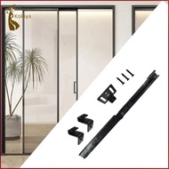 [kokiya] No Holes Barn Door Soft Close Mechanism with Hooks Easy Install Sliding Door Accessories Da