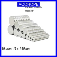 Afope Magnet Round Powerful Neodymium NdFeB N24 12x1.65mm 100 PCS - YN35