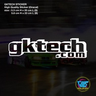 GKTECH Logo Sticker / Decal (High Quality Sticker)