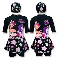 NADreams ชุดว่ายน้ำเด็กผู้หญิง ลายโพนี่ MY LITTLE PONY พร้อมถุงใส่ชุด และ หมวกว่ายน้ำ Girl Swimwear