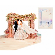 W16 - 3D Pop-Up Card for Bride and Groom – Save The Date Wedding Card