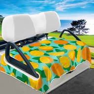 YOKYHOM Summer Golf Cart Seat Covers, Orange Yellow Golf Cart Seat Towel Blanket Keeps Seat Cool and