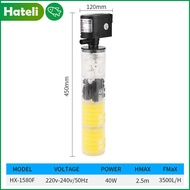 【HATELI】（40W）Aquarium Filter Fish Tank Three-in-one Aeration Filter Pump Fish Tank Built-in Filter Material Three-in-one Filter