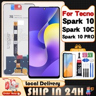 For Tecno Spark 10 / Spark 10C / Spark 10 Pro LCD Display KI5q KI5k KI5m KI7 Screen + Tempered Glass
