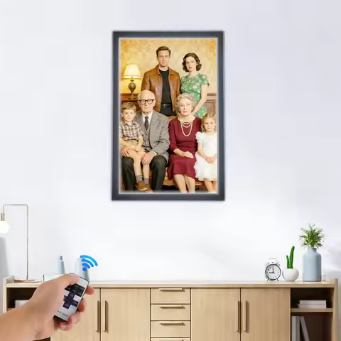LED Poster Frame, 24x36 Inch LED Poster Frame, Wall Mount LED Movie Poster Frame with Remote for Cin