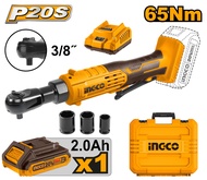 Ingco  ประแจด้ามฟรี ขนาด 3/8 ประแจไฟฟ้า ไร้สาย 20V. รุ่น CDRLI2060151 / CDRLI2060152 SUPER SELECT  (