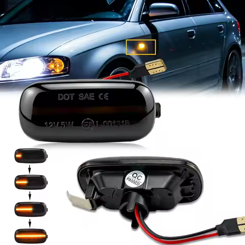 LED Front Fender Side Marker Light For Audi A3 S3 8P A4 S4 RS4 B6 B7 B8 A6 S6 RS6 C5 C7 C6 05-08 Tur