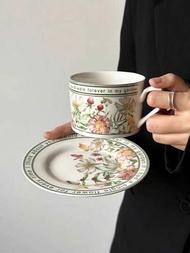 1入組高級瓷禮品咖啡杯套裝,復古、有特色,品味早餐杯是作為紀念品的高價值選擇