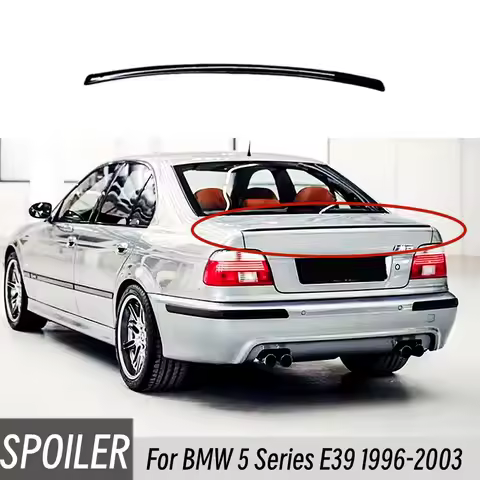 For 1996-2003 BMW 5 Series E39 Rear Trunk Lid Boot Car Spoiler Wings Black Carbon Exterior Tuning Ac