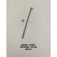 KRISS Y15ZR Y15 DINAMIK GT128 Rear Wheel Shaft With Nut / Batang Shaft Tayar Belakang [Standard]