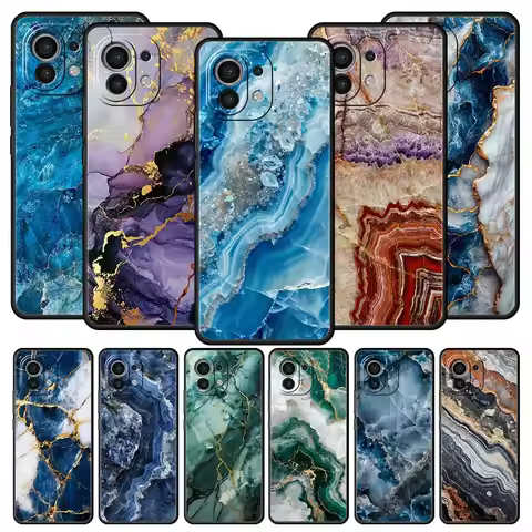 Marble Stone Phone Case For Xiaomi 17 14 15 13 14T 13T 12T 11T Pro 12 11 Lite Poco X7 X5 X3 NFC F7 F