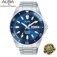 (Official Warranty) Alba Active Automatic Blue Patterned Dial Stainless Steel Men Watch AL4453X1