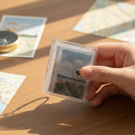 2-inch photo card mini album keychain photo holder jewelry