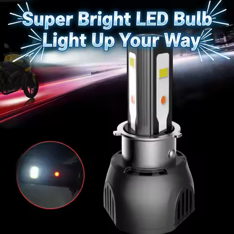 H4 BA20D H6M Motorcycle LED Headlight Bulb,40W 4400LM Super Bright H6 High Low Beam LED Bulb for Mot