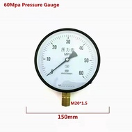 ＜901＞60Mpa เกจวัดความดัน100มม. 150มม. สำหรับ S60h หัวฉีดดีเซลเครื่องทดสอบหัวฉีด PJ60เครื่องวัดความดั