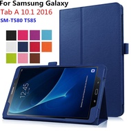 LP-8 SMT🧼CM Tab A 10.1 T580 T585 Flip Case For Samsung Galaxy Tab A6 10.1 2016 SM-T580 SM-585 PU Leather Stand Smart Cov