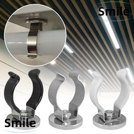 SMILE T8 Tube Holders, Stainless Steel U Clip Bulb Clamps, Durable Black White Light Support Office