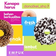 donat kentang gula halus meses coklat warna keju pelangi