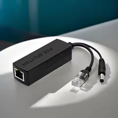 New 1Pcs 48V To 12V IEEE 802.3af Output Power Over Ethernet Splitter Adapter Security System POE Spl
