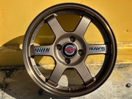 New Car Sport Rim RAYS TE37 Wheels 15x7J 4x100 ET35 Black & Satin Bronze - READY STOCK
