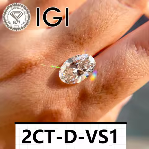 COSFIX 0.5-2ct Round/Oval/Heart/Pear/Marquise Lab Grown Diamond IGI Certificate 3EX D/E Color VVS/VS
