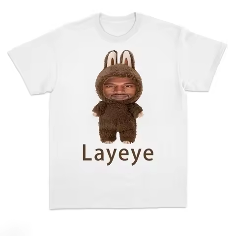 Kanye West's Layeye T-shirt Harajuku Style Men and Women T-shirt Printed Short Sleeved Loose Unisex 