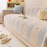 [Ready Stock] 2026 New Dopamine Cartoon Chenille Sofa Throw Cloth Aesthetic Kain Sofa Selesa Anti Sc