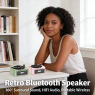 Portable Bluetooth Speaker Wireless Surround Sound HIFI 360° Retro Bluetooth Speaker
