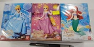 《Disney》迪士尼公主 Prunelle Doll Figure 小魚仙Ariel/灰姑娘Cinderella/長髮公主Rapunzel 3款SET