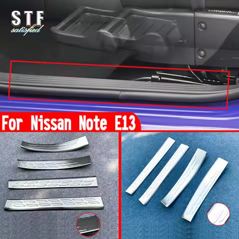 For Nissan Note E13 2020 2021 2022 Car Accessories Interior Door Sill Protectors Cover Trim Molding 
