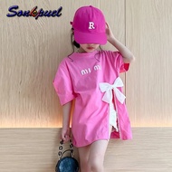 Sonkpuel Summer Girls T-shirt Fashion Short Sleeve Girl Clothes Teenage Kids Tops Children Clothing
