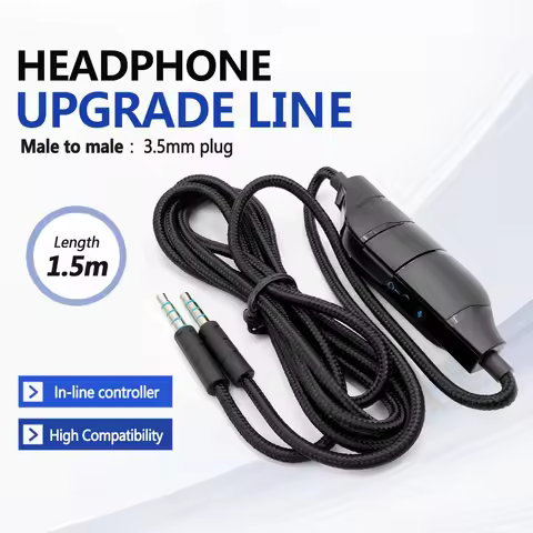 Replacement audio Headphone Cable for Logitech G935 G933 G933S G633 G633S G635 DTS Gaming Headset Wi