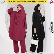 Mewah Exclusive Suit Abaya FIERA | Baju Muslimah Dress Premium Ironless Clothing Set