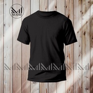 Plain HITAM / BLACK Round Neck T-shirt"100% Cotton Unisex Tshirt "XS - XXXXXL (5XL)"(Ready Stock)
