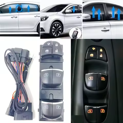 LED Light Master Electric Power Window Switch auto lifter control button for Nissan Qashqai J11 XTra