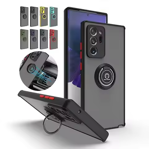Shockproof Armor Case For Samsung Galaxy Note 20 Ultra Magnetic Holder Ring Back Cover For Galaxy No
