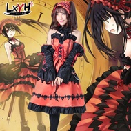 [LXYH- COSER KING] DATE A LIVE Nightmare Tokisaki Kurumi Cosplay Costumes ชุดคอสเพลย์ ชุดคอสเพลย์การ์ตูนอะนิเมะ ชุดฮาโลวีน ร์ตี้เสื้อผ้า เครื่องแต่งกายคอสเพลย์ การ์ตู