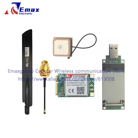 SIMCOM SIM7600E-H1C MINI PCIE CAT4 LTE UMTS GSM GNSS Module 4G Module Support GPS With 4G Antenna PC