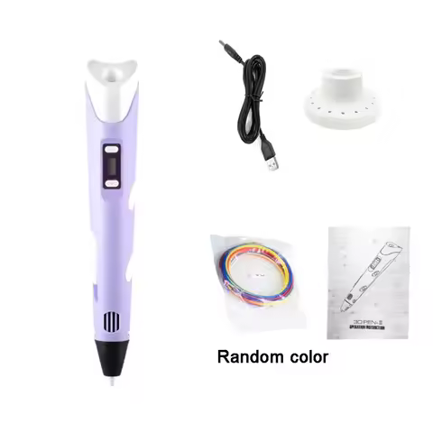 USB 3D Printing Pen Adjustable Speed Safe Painting DIY Drawing Pens LED Display with PLA Filament 3D