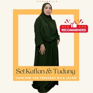 Set Kaftan & Tudung | Set Solehah | kaftan Cey crepe ironless sujuk | Jubah Viral 2023 | Set Abaya &