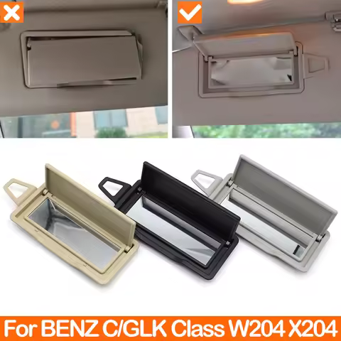 Sun Shade Shield Visor Make-up Cosmetic Mirror Cover For Mercedes Benz C GLK Class W204 X204 C180 C2