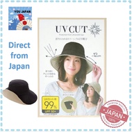 UV Cut Cool Feelings Heat Shield/UV Protection Sun Hat  (Black+Beige) [Ship from JP / 100% Authentic] A